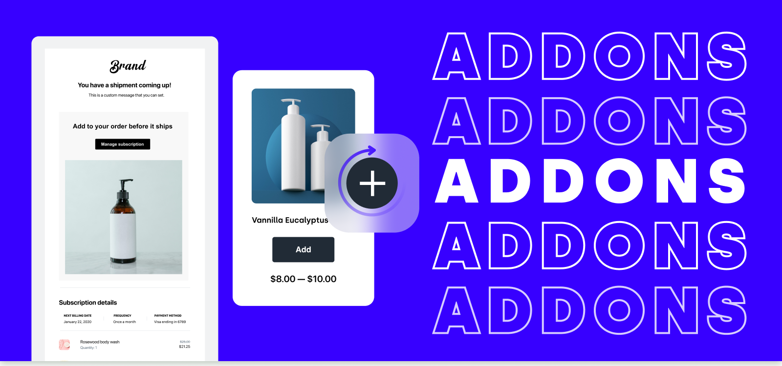 Grow your monthly recurring revenue with easy subscription add-ons